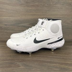 Nike Men’s Alpha Huarache Elite 3 Mid White Black Baseball CV3550-105
